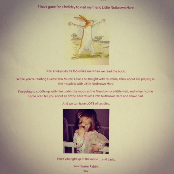 easter rabbit's letter