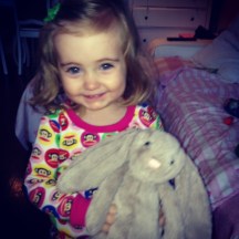 love bug & her easter rabbit