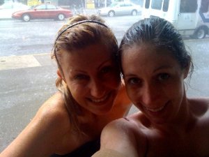 sisters in a summer storm - new york august 2009