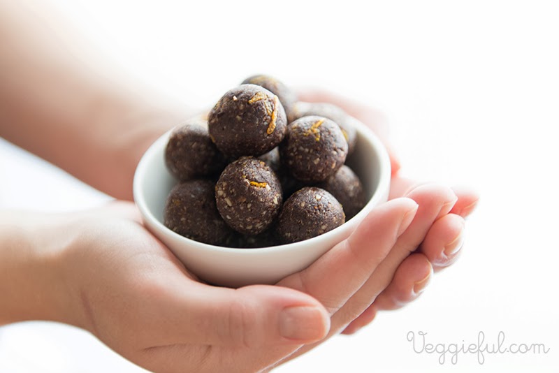 choc orange date balls